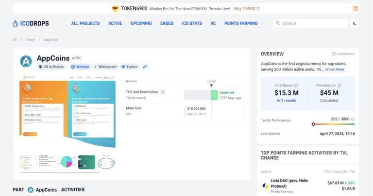 AppCoins ICOdrops Review