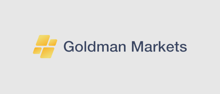 Screenshot of the homepage of Goldman Markets, showcasing the platform’s interface and key visual elements.